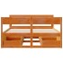 Estructura de cama sin colchón madera maciza marrón 135x190