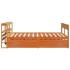 Estructura de cama sin colchón madera maciza marrón 135x190