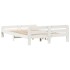 Estructura de cama sin colchón madera de pino blanca 140x200