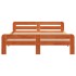 Cama sin colchón madera maciza de pino marrón cera 140x190