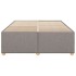 Cama sin colchón tela gris taupe 140x200