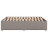 Cama sin colchón tela gris taupe 140x200