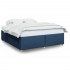 Cama sin colchón tela azul 200x200