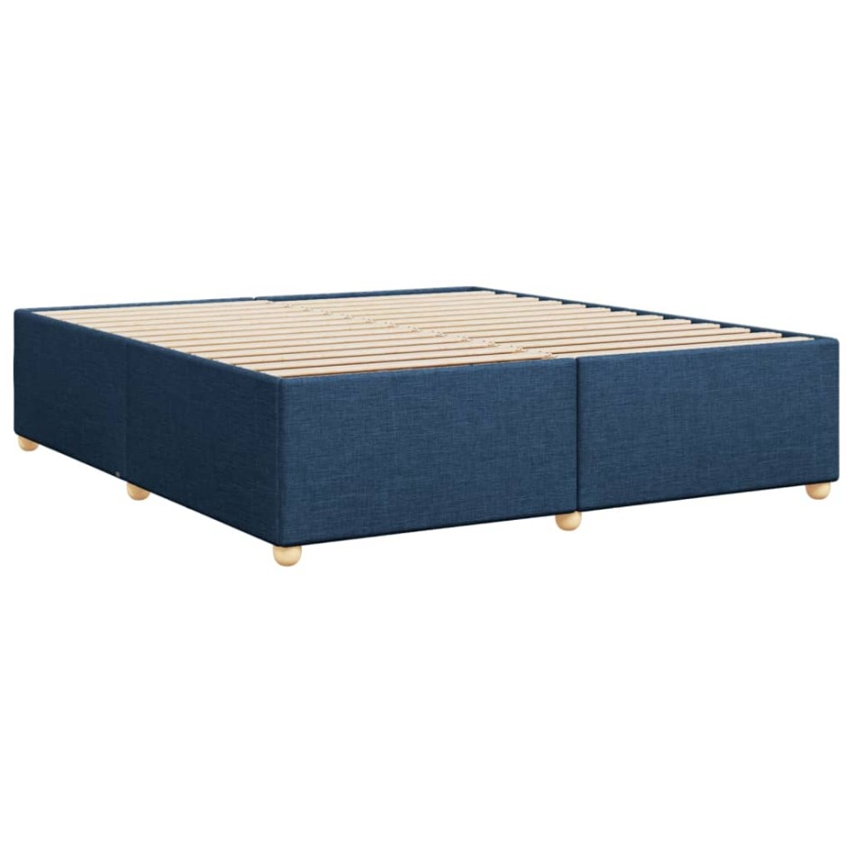 Cama sin colchón tela azul 200x200