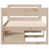 Estructura de cama sin colchón madera maciza de pino 100x200