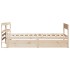 Estructura de cama sin colchón madera maciza de pino 100x200