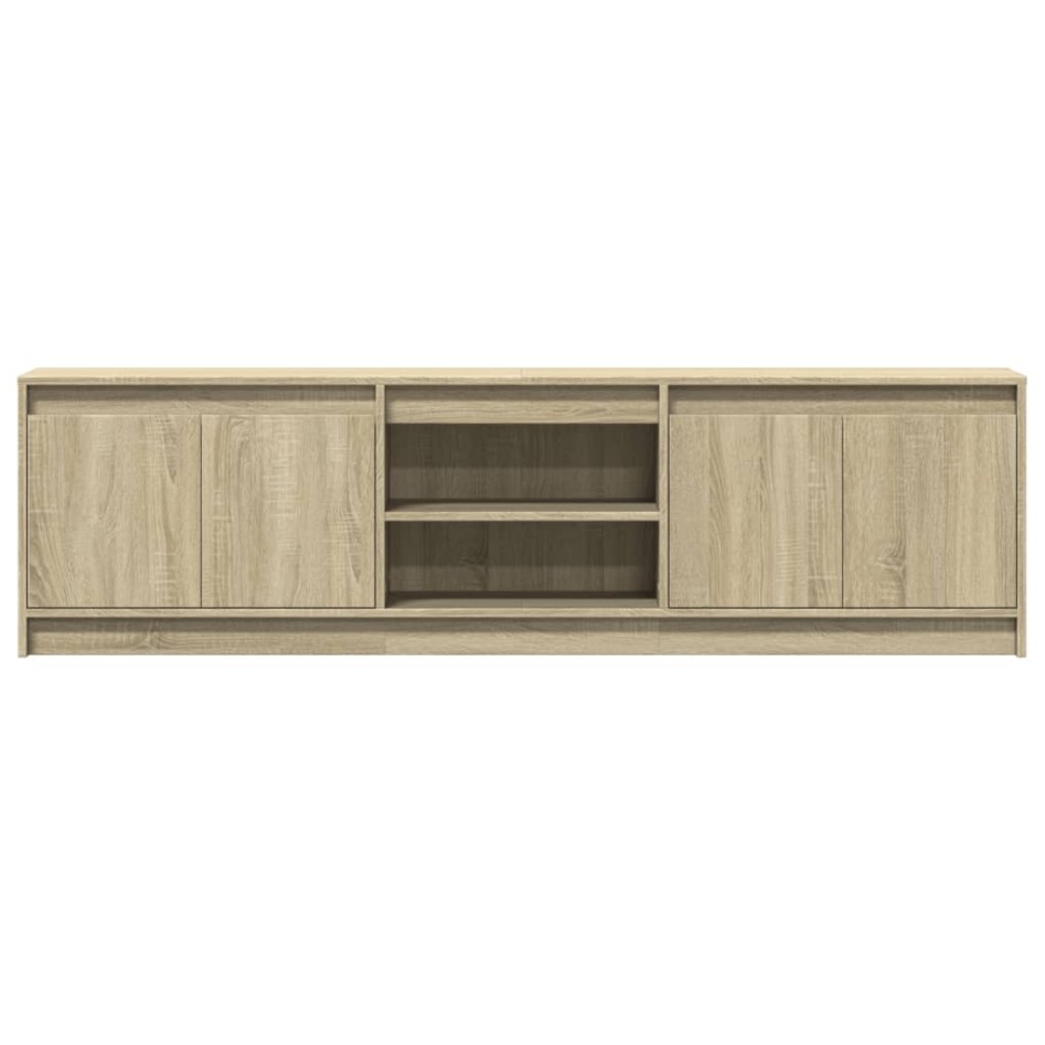 Mueble de TV LED madera de ingeniería roble Sonoma 180x34x50