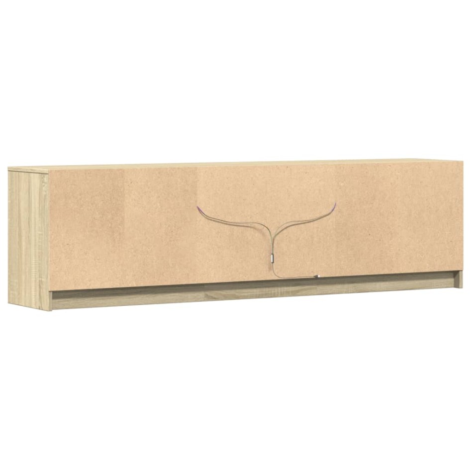 Mueble de TV LED madera de ingeniería roble Sonoma 180x34x50