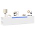 Mueble de TV de pared con luz LED blanco 180x31x39,5