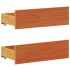 Cama con cabecero sin colchón madera maciza marrón 160x200