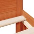 Cama con cabecero sin colchón madera maciza marrón 160x200