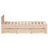 Cama con cabecero sin colchón madera maciza de pino 120x200