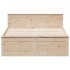 Cama con cabecero sin colchón madera maciza de pino 140x190