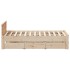 Cama con cabecero sin colchón madera maciza de pino 140x190