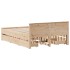Cama con cabecero sin colchón madera maciza de pino 140x190