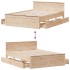 Cama con cabecero sin colchón madera maciza de pino 140x190