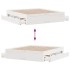 Cama con cajones sin colchón madera maciza blanca 180x200