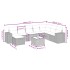 Set de muebles de jardín 9 pzas y cojines ratán sintético