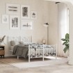 Estructura cama sin colchón con estribo metal blanco 120x200 cm