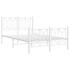Estructura cama sin colchón con estribo metal blanco 120x200
