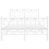Estructura cama sin colchón con estribo metal blanco 120x200