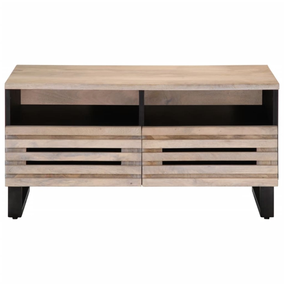 Mesa de centro de madera maciza de mango 80x55x40