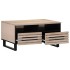 Mesa de centro de madera maciza de mango 80x55x40