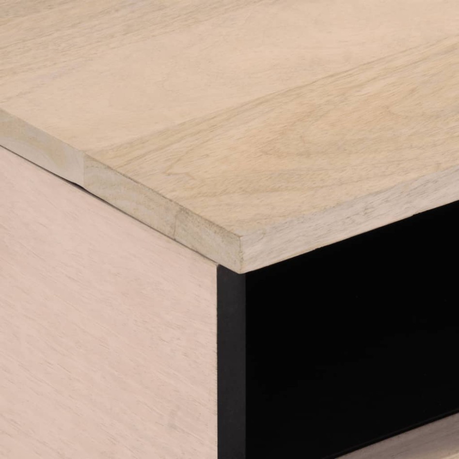 Mesa de centro de madera maciza de mango 80x55x40