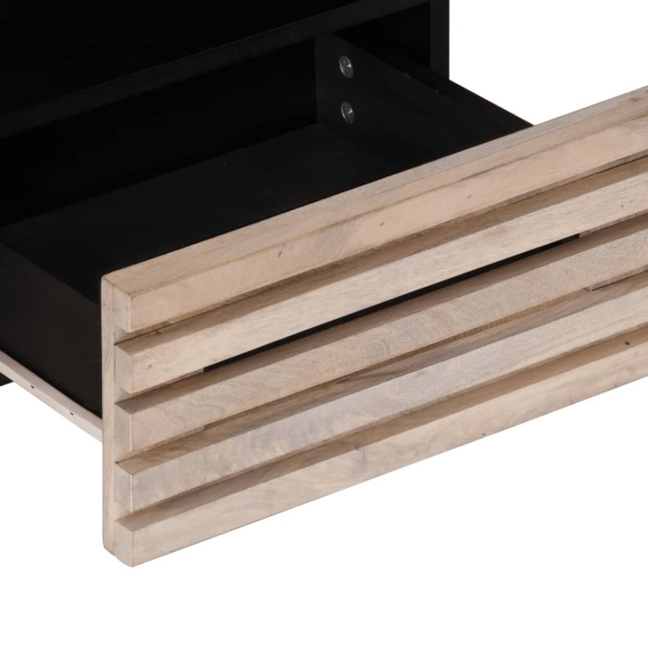 Mesa de centro de madera maciza de mango 80x55x40
