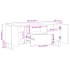 Mueble de TV madera maciza de acacia 100x34x46