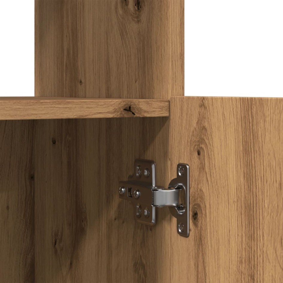 Aparador alto madera de ingeniería roble artesanal 63x33x180