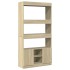 Aparador alto madera de ingeniería roble Sonoma 92x33x180