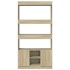Aparador alto madera de ingeniería roble Sonoma 92x33x180
