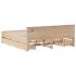 Cama sin colchón con cabecero madera maciza de pino 180x200