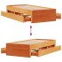 Cama sin colchón con cajones madera de pino marrón 100x200