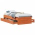 Cama sin colchón con cajones madera de pino marrón 90x190