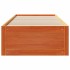 Cama sin colchón con cajones madera de pino marrón 90x190