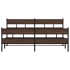 Estructura de cama sin colchón metal roble marrón 180x200