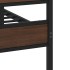 Estructura de cama sin colchón metal roble marrón 180x200