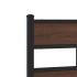 Estructura de cama sin colchón metal roble marrón 180x200