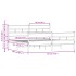 Estructura de cama sin colchón metal roble marrón 180x200