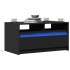 Mesa de centro con luces LED madera de ingeniería