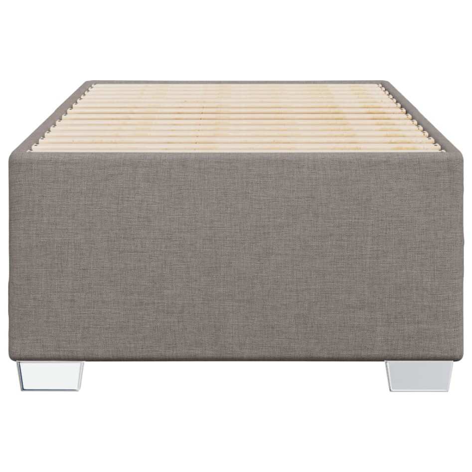 Estructura de cama sin colchón tela gris taupe 80x200