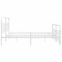Estructura cama sin colchón con estribo metal blanco 180x200