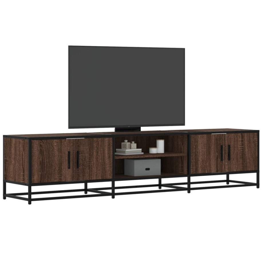 Mueble para TV madera de ingeniería roble marrón 180x35x41