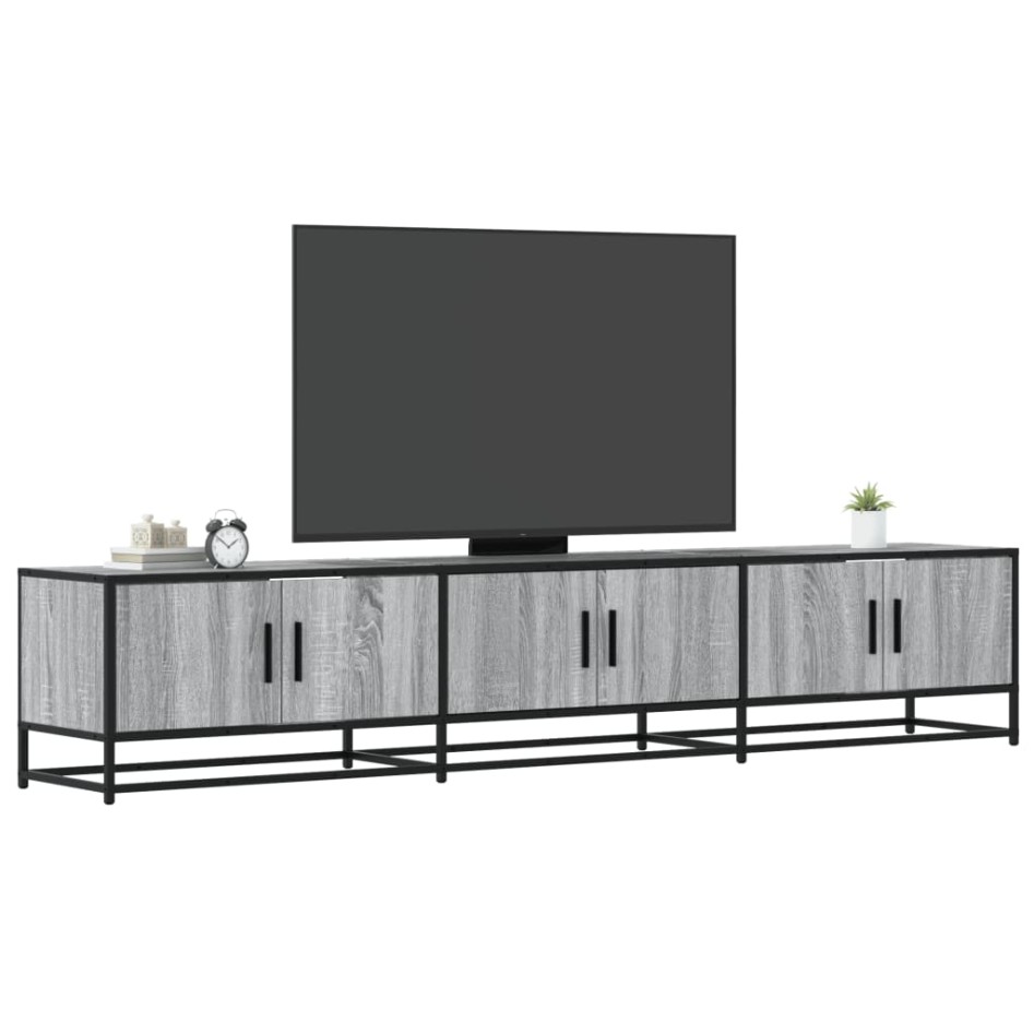 Mueble para TV madera de ingeniería gris Sonoma 210x35x41