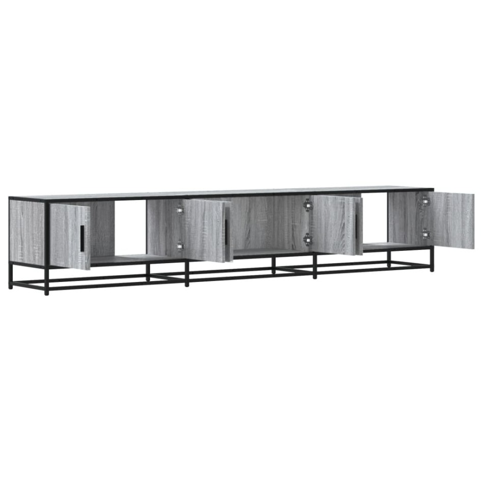 Mueble para TV madera de ingeniería gris Sonoma 210x35x41