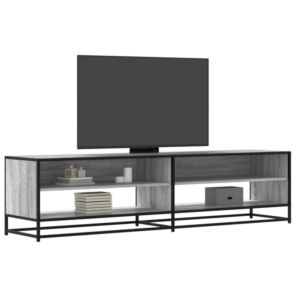 Mueble de TV madera de ingeniería gris Sonoma 180,5x40x46