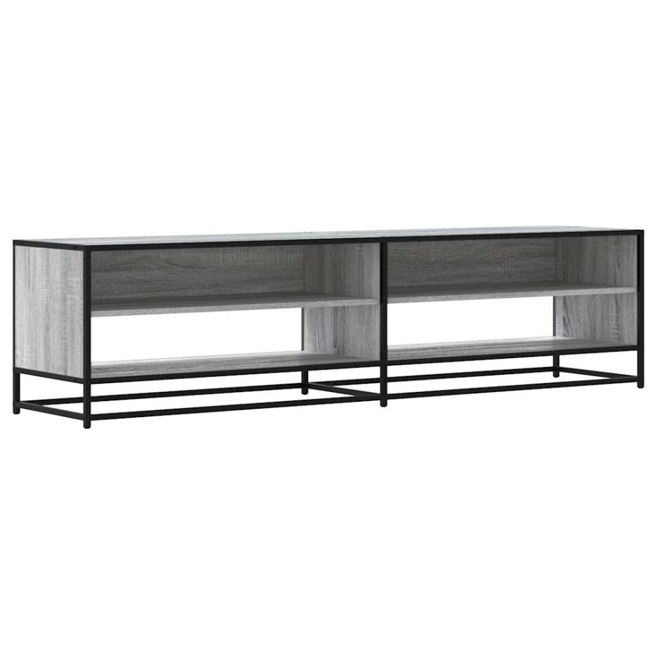 Mueble de TV madera de ingeniería gris Sonoma 180,5x40x46