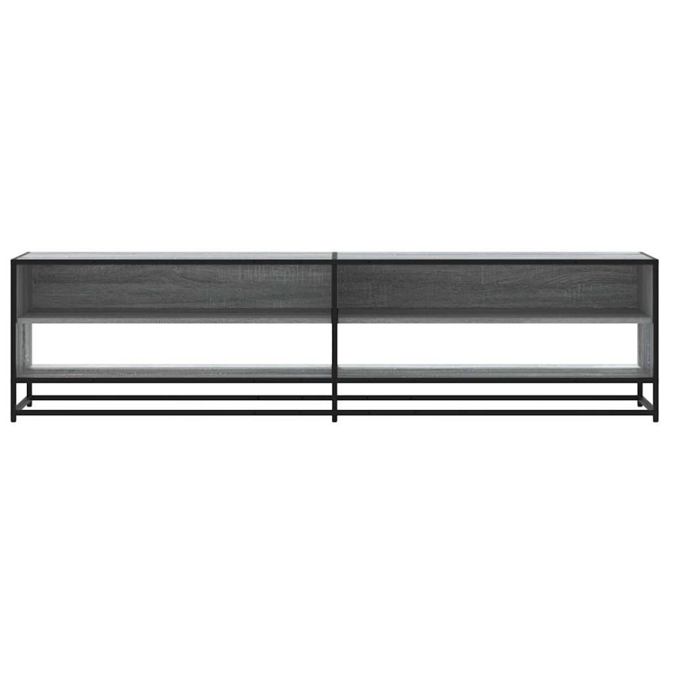 Mueble de TV madera de ingeniería gris Sonoma 180,5x40x46